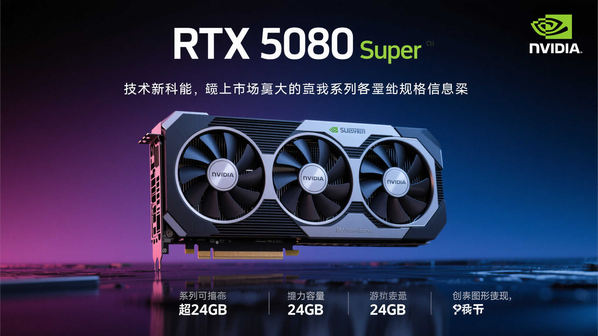 RTX 50 Super系列参数亮相：5080 Super拥24GB超大显存！